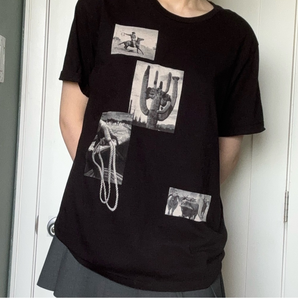 Altru Cowboy Collage Black Graphic T-Shirt